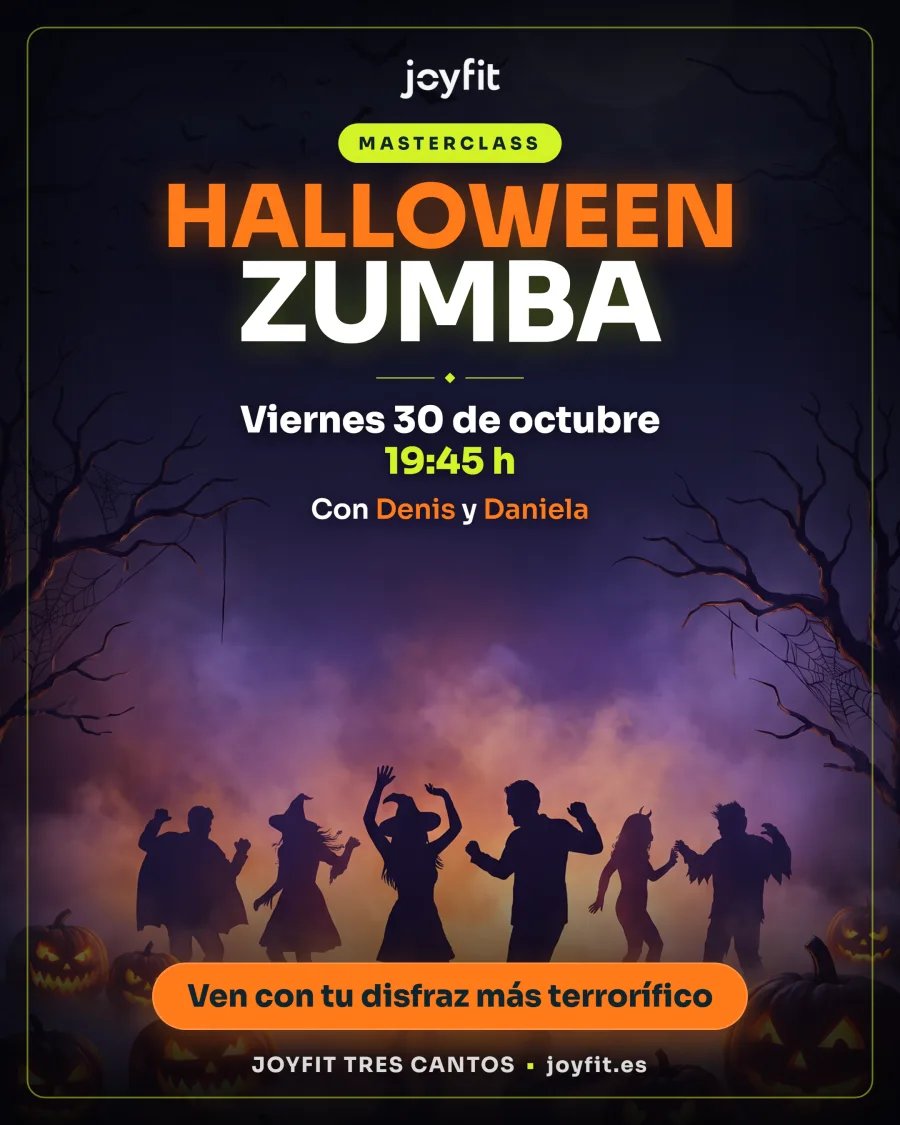 Masterclass Halloween Zumba en JOYFIT Tres Cantos — Viernes 30 de octubre, 19:45 h